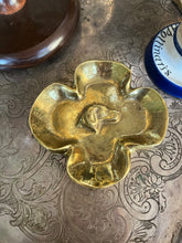 VMC Brass Cloverleaf Dish With Dog